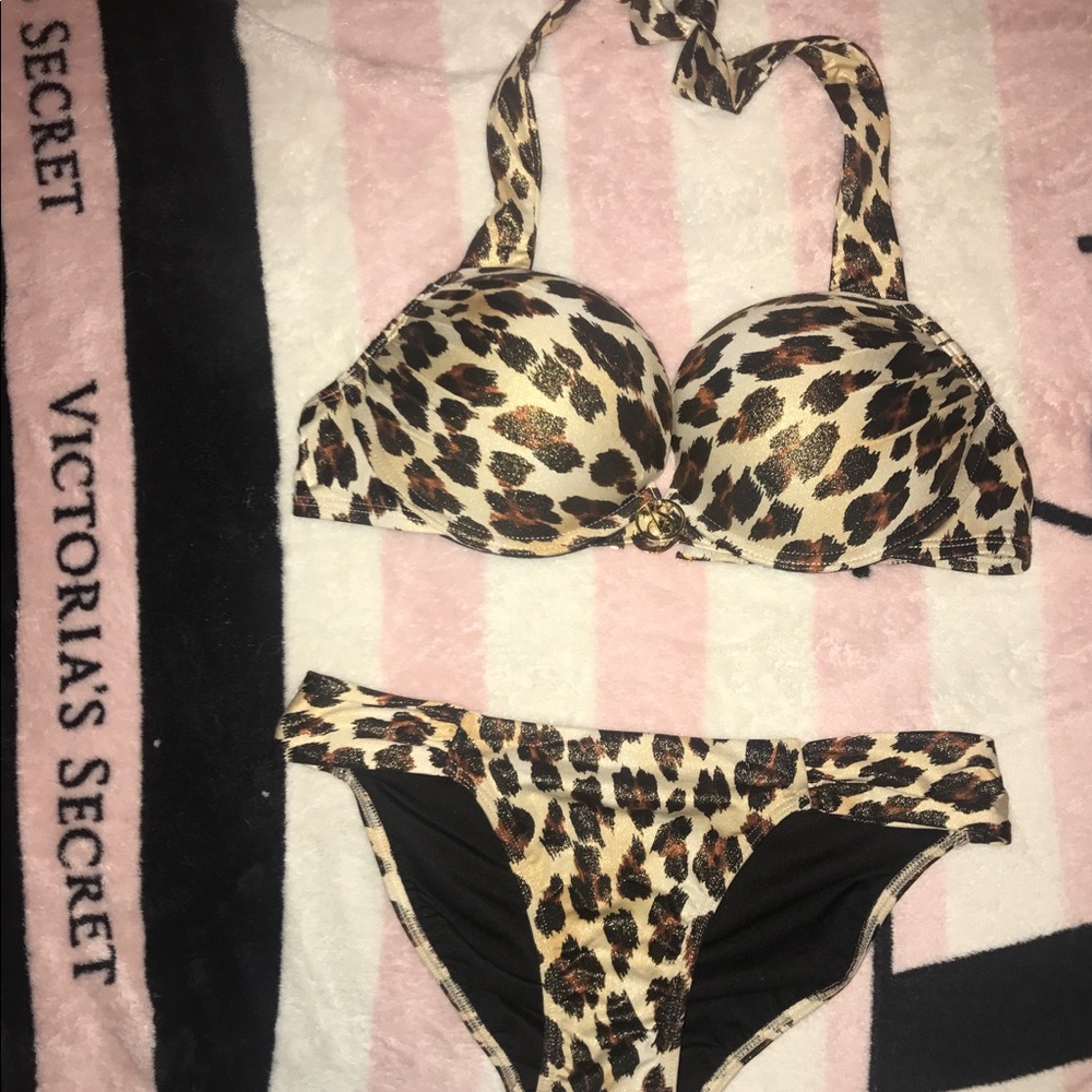 Victoria's Secret Leopard Push Up Bikini